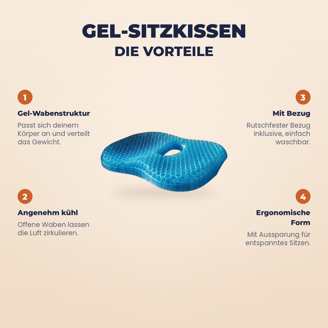 Die Vorteile des GelSeat Gel-Sitzkissens